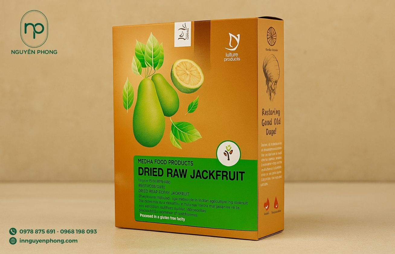 Mẫu hộp đựng mít sấy tiêu chuẩn